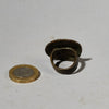 AN INTRICATELY DETAILED BRONZE RING, BAULE TRIBE IVORY COAST ( No 4985 )