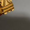 A GEOMETRIC BRASS GILT RING, BAULE TRIBE IVORY COAST ( No 4983 )