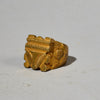 A GEOMETRIC BRASS GILT RING, BAULE TRIBE IVORY COAST ( No 4983 )