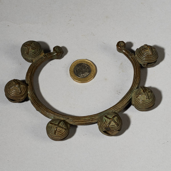 A GORGEOUS BAULE BRONZE DANCING BRACELET, IVORY COAST (No 5042)
