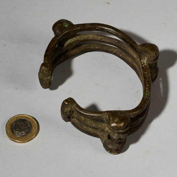 A RARE TYPE OF LARGE BAULE BELL DANCERS BRACELET, IVORY COAST (No 5041)