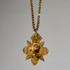 A LONG BRASS NECKLACE WITH CATFISH PENDANT , IVORY COAST (  No 4982 )