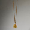 A LONG BRASS NECKLACE WITH CATFISH PENDANT , IVORY COAST (  No 4982 )