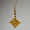 A STRIKING BAULE BRONZE NECKLACE WITH ENGRAVED PENDANT, IVORY COAST (  No 4981 )