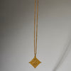 A STRIKING BAULE BRONZE NECKLACE WITH ENGRAVED PENDANT, IVORY COAST (  No 4981 )