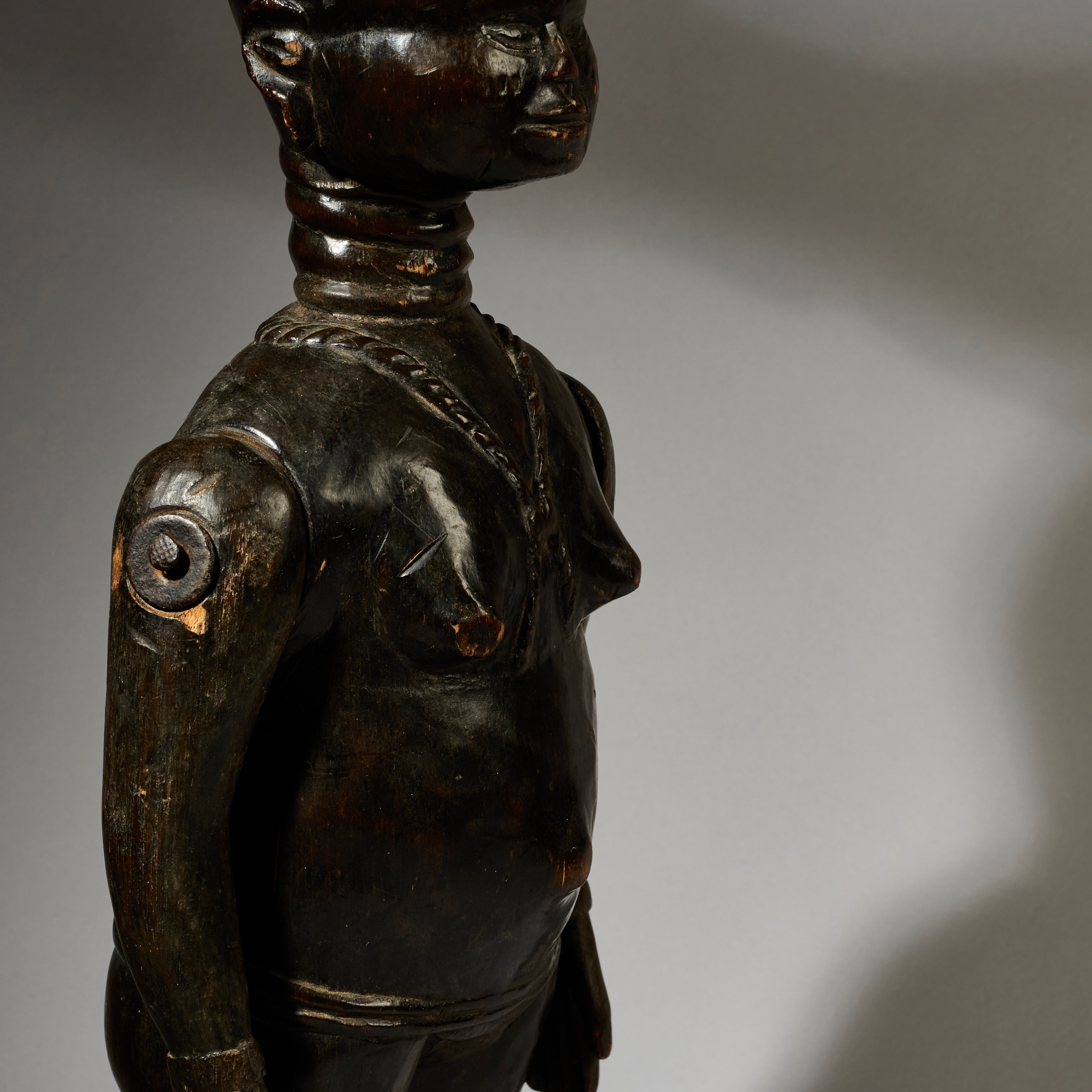 A RARE LARGE MENDE TRIBE STATUE FROM SIERRA LEONE ..EX UK COLLECTION  ( No 5037 )
