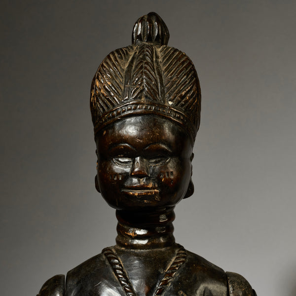 A RARE LARGE MENDE TRIBE STATUE FROM SIERRA LEONE ..EX UK COLLECTION  ( No 5037 )