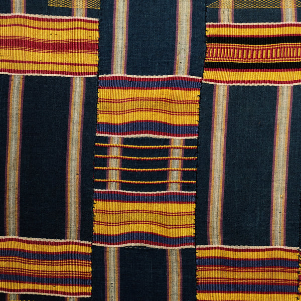 A BOLD MOUNTED CLOTH, EWE TRIBE GHANA ( No 5021 )