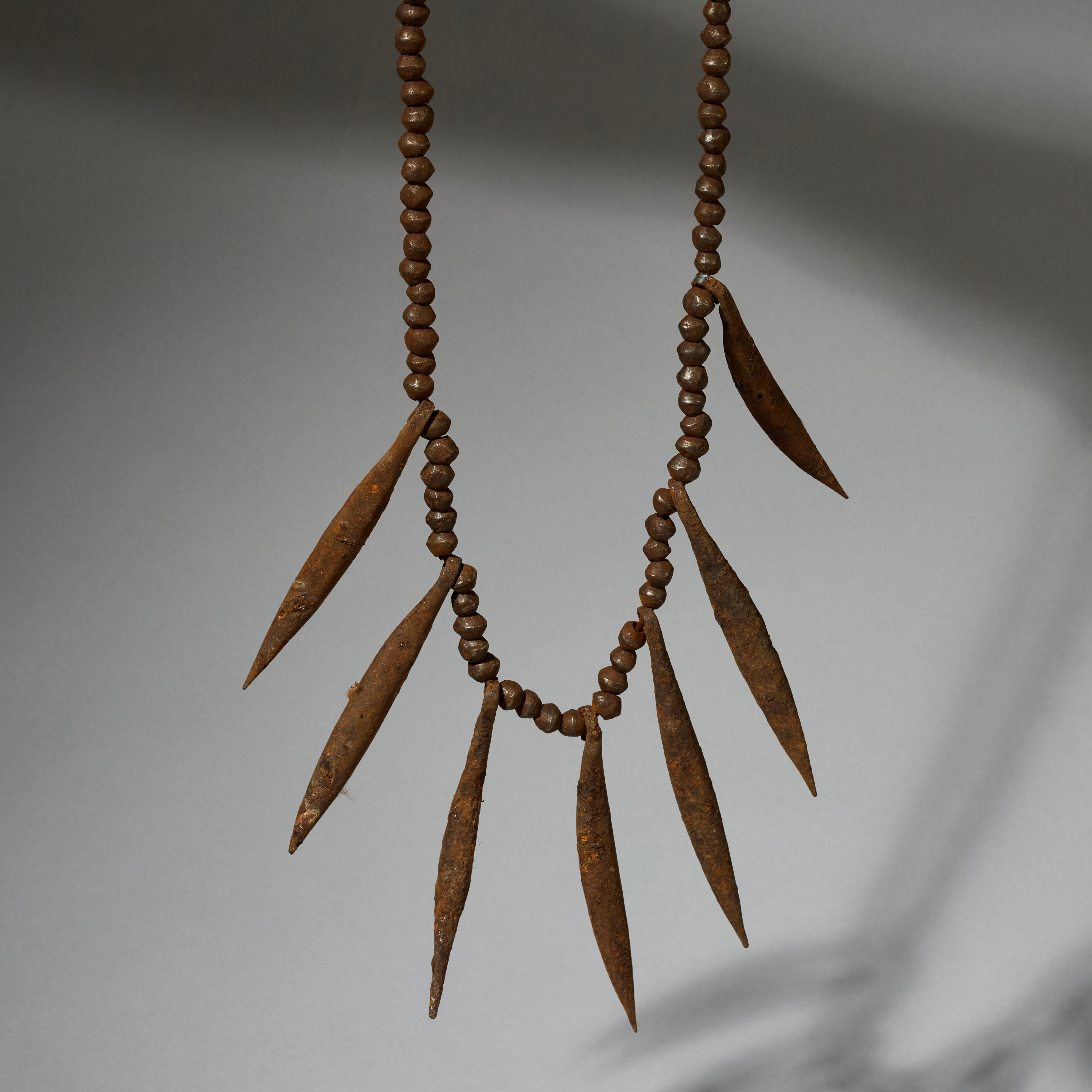A RAW IRON CURRENCY NECKLACE FROM KIRDI TRIBE OF CAMEROON, WEST AFRICA( No 5058)