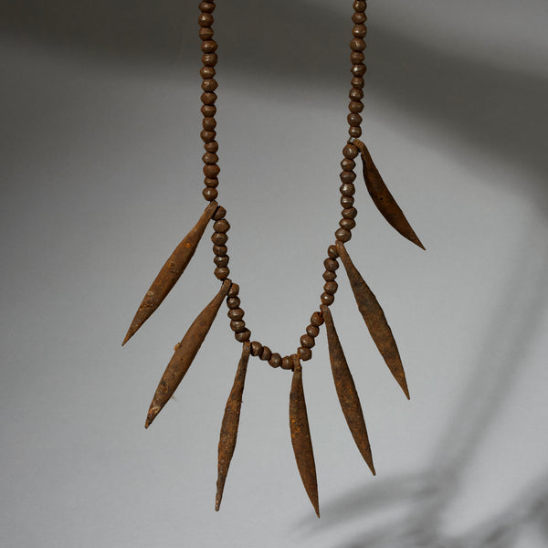 A RAW IRON CURRENCY NECKLACE FROM KIRDI TRIBE OF CAMEROON, WEST AFRICA( No 5058)