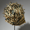 A SCULPTURAL FINGERLING HAT, BAMILEKE TRIBE CAMEROON W.AFRICA  ( No 5063)