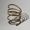 AN ELEMENTAL BRASS COIL BANGLE FROM KIRDI TRIBE CAMEROON, W.AFRICA( No 2202) (Copy)