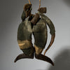 A GNARLY HORN FETISH +METAL CURRENCY FROM CAMEROON W.AFRICA ( No 5070)