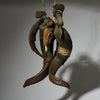 A GNARLY HORN FETISH +METAL CURRENCY FROM CAMEROON W.AFRICA ( No 5070)