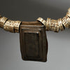A CHARACTERFUL LEATHER TALISMAN GRIS GRIS NECKLACE, MAMBILLA TRIBE CAMEROUN ( No 5069)