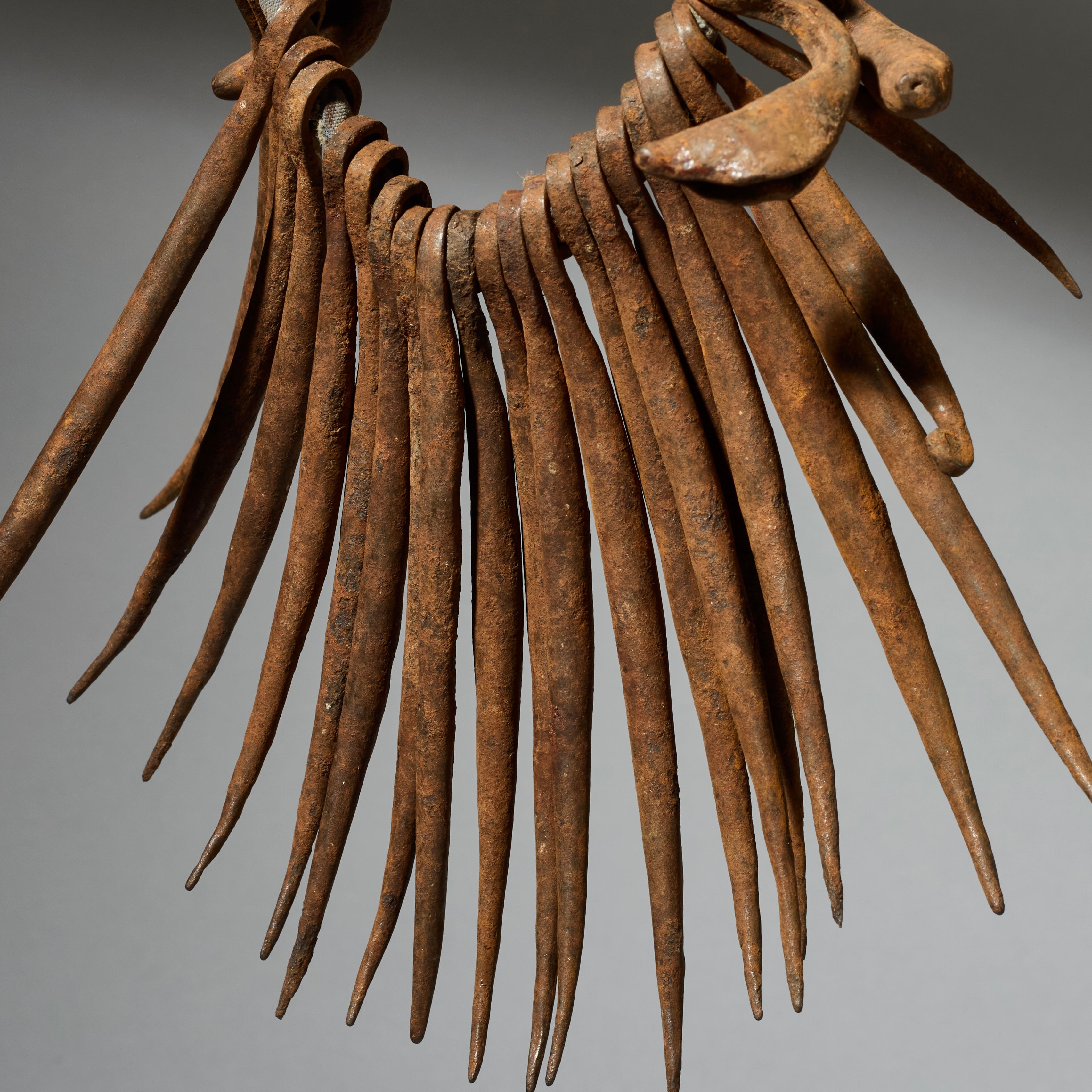 AN INCREDIBLE IRON CURRENCY NECKLACE FROM KIRDI TRIBE OF CAMEROON, WEST AFRICA( No 5060)