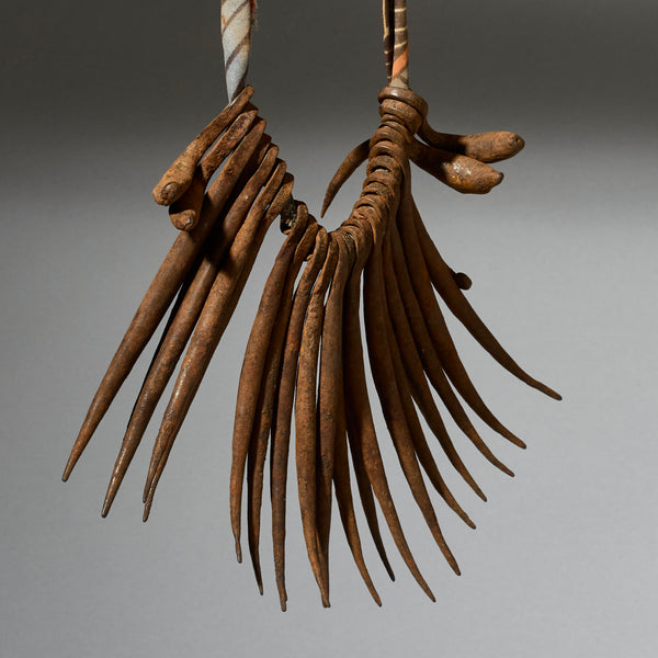 AN INCREDIBLE IRON CURRENCY NECKLACE FROM KIRDI TRIBE OF CAMEROON, WEST AFRICA( No 5060)