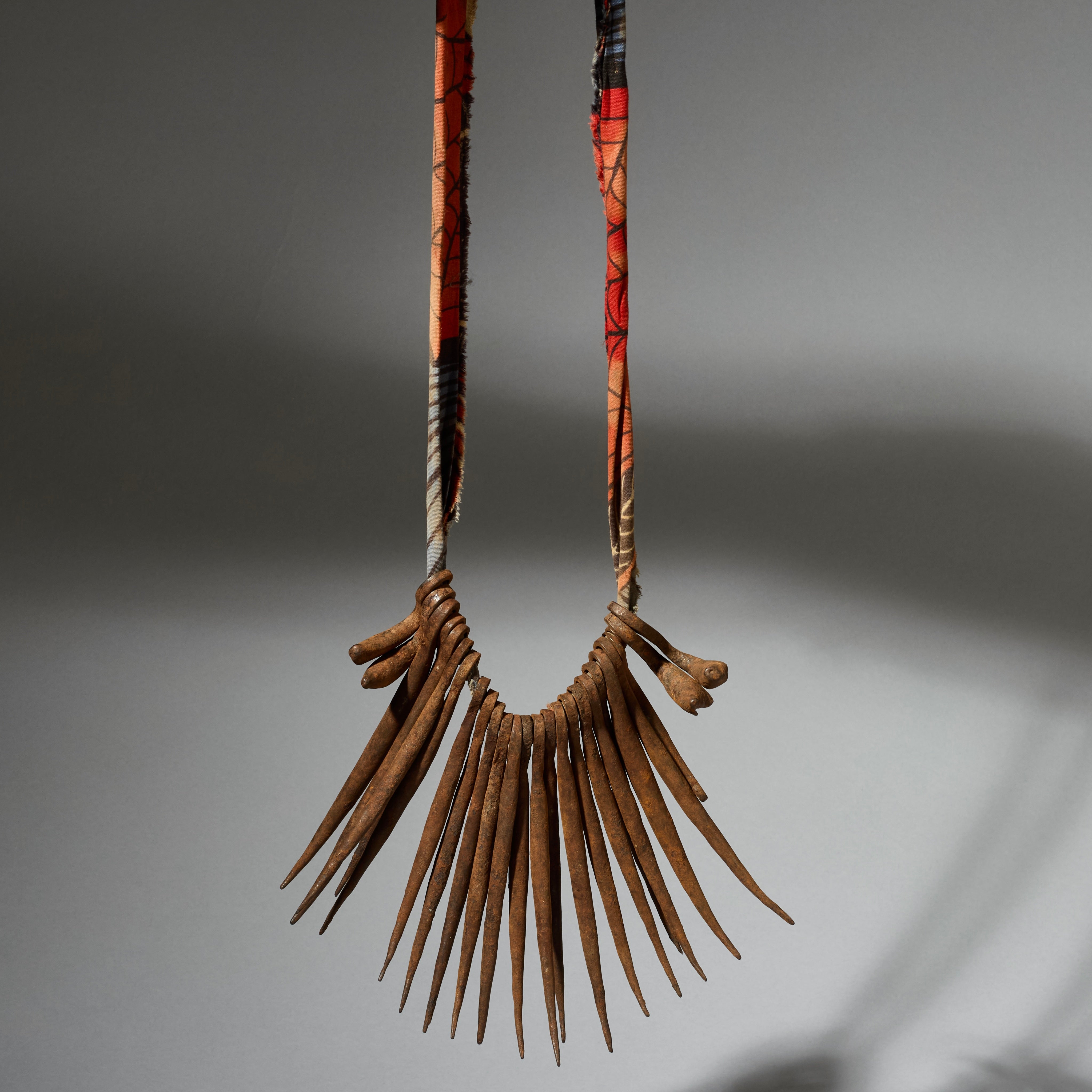 AN INCREDIBLE IRON CURRENCY NECKLACE FROM KIRDI TRIBE OF CAMEROON, WEST AFRICA( No 5060)