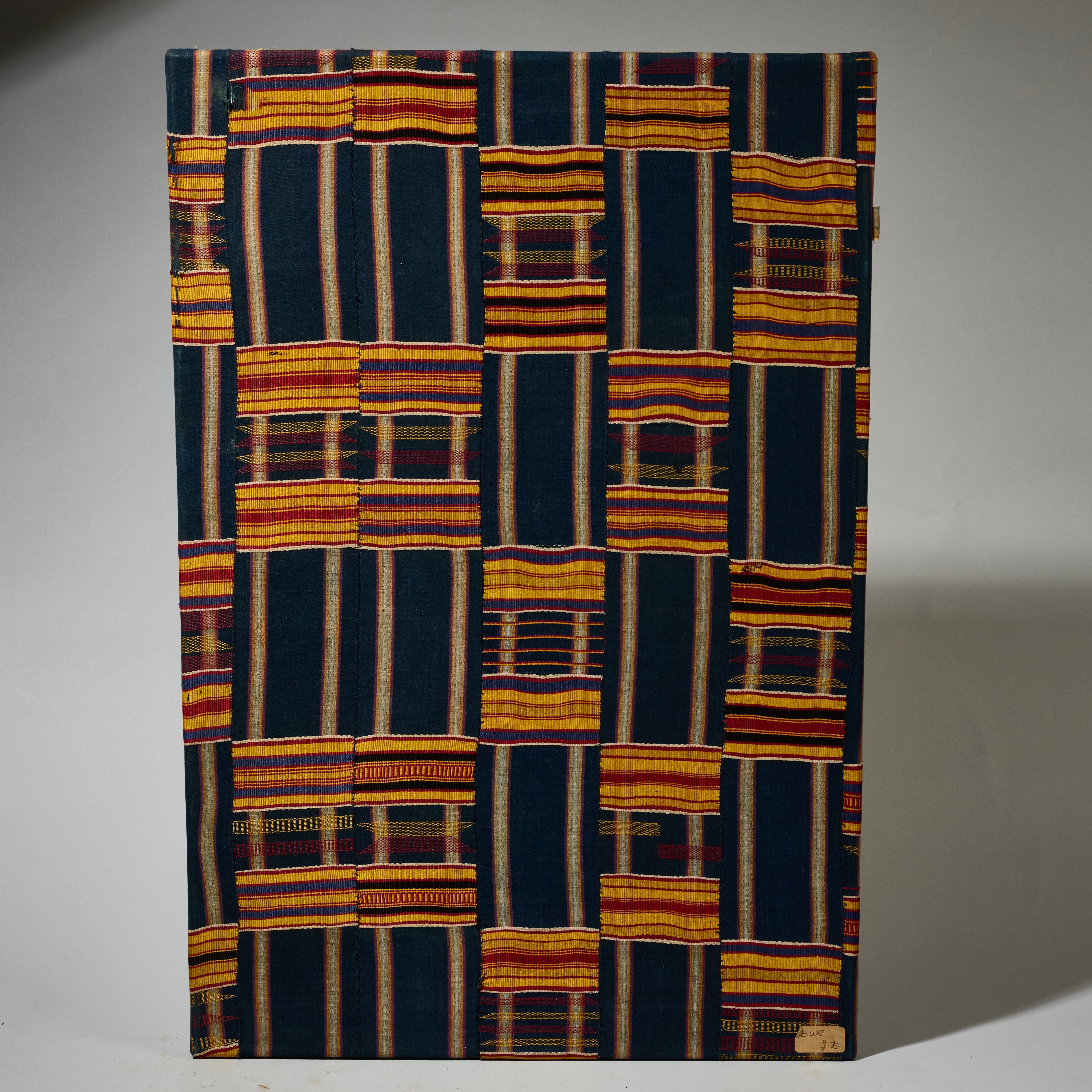 A BOLD MOUNTED CLOTH, EWE TRIBE GHANA ( No 5077)