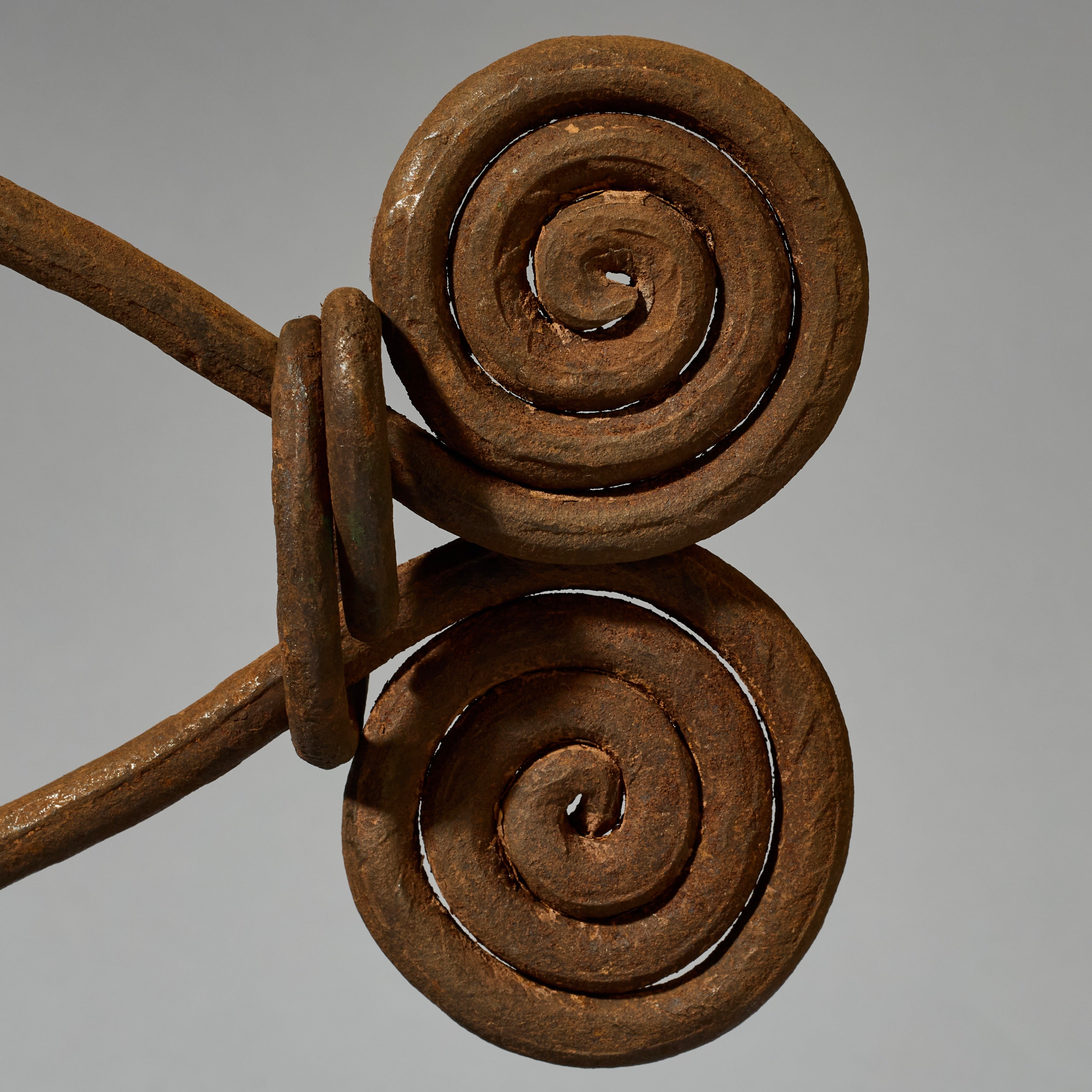 LARGE EYE SHAPED, IRON CURRENCY ASSEMBLAGE, CHAMBA TRIBE OF NIGERIA ( No 5096 )