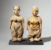 A MAGNETIC PAIR OF EWE TRIBE POWER FIGURES ( No 4377)
