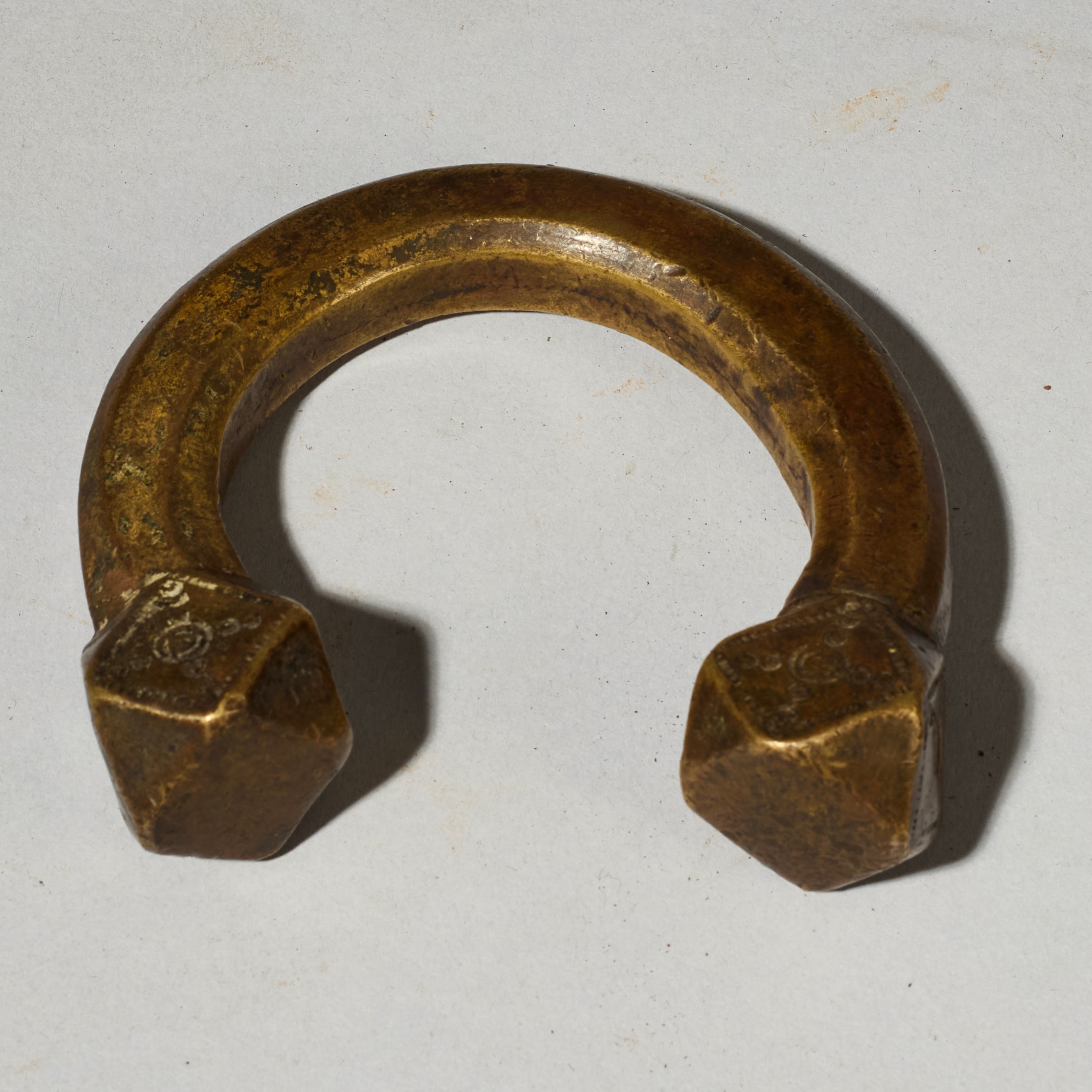 A CUBIST HAUSA BRONZE ANKLET FROM THE HAUSA TRIBE WEST AFRICA ( No 5083 )