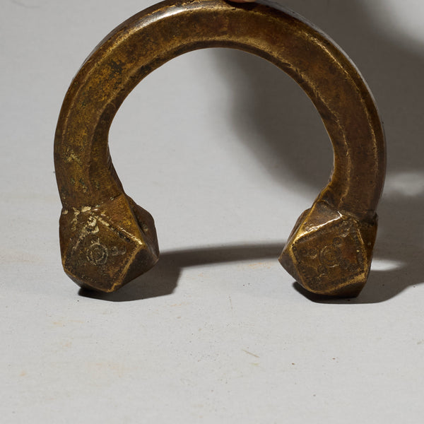 A CUBIST HAUSA BRONZE ANKLET FROM THE HAUSA TRIBE WEST AFRICA ( No 5083 )
