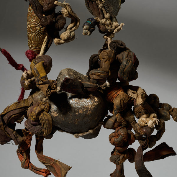 AN INTERESTING CLUSTERED TALISMANIC NECKLACE FROM KIRDI TRIBE OF CAMEROON( No 5092 )
