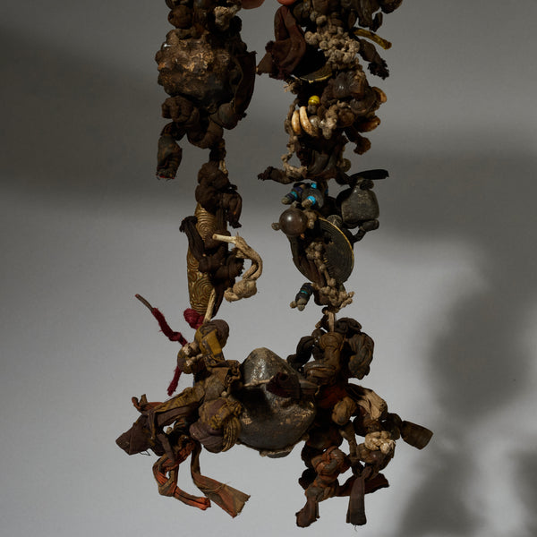 AN INTERESTING CLUSTERED TALISMANIC NECKLACE FROM KIRDI TRIBE OF CAMEROON( No 5092 )