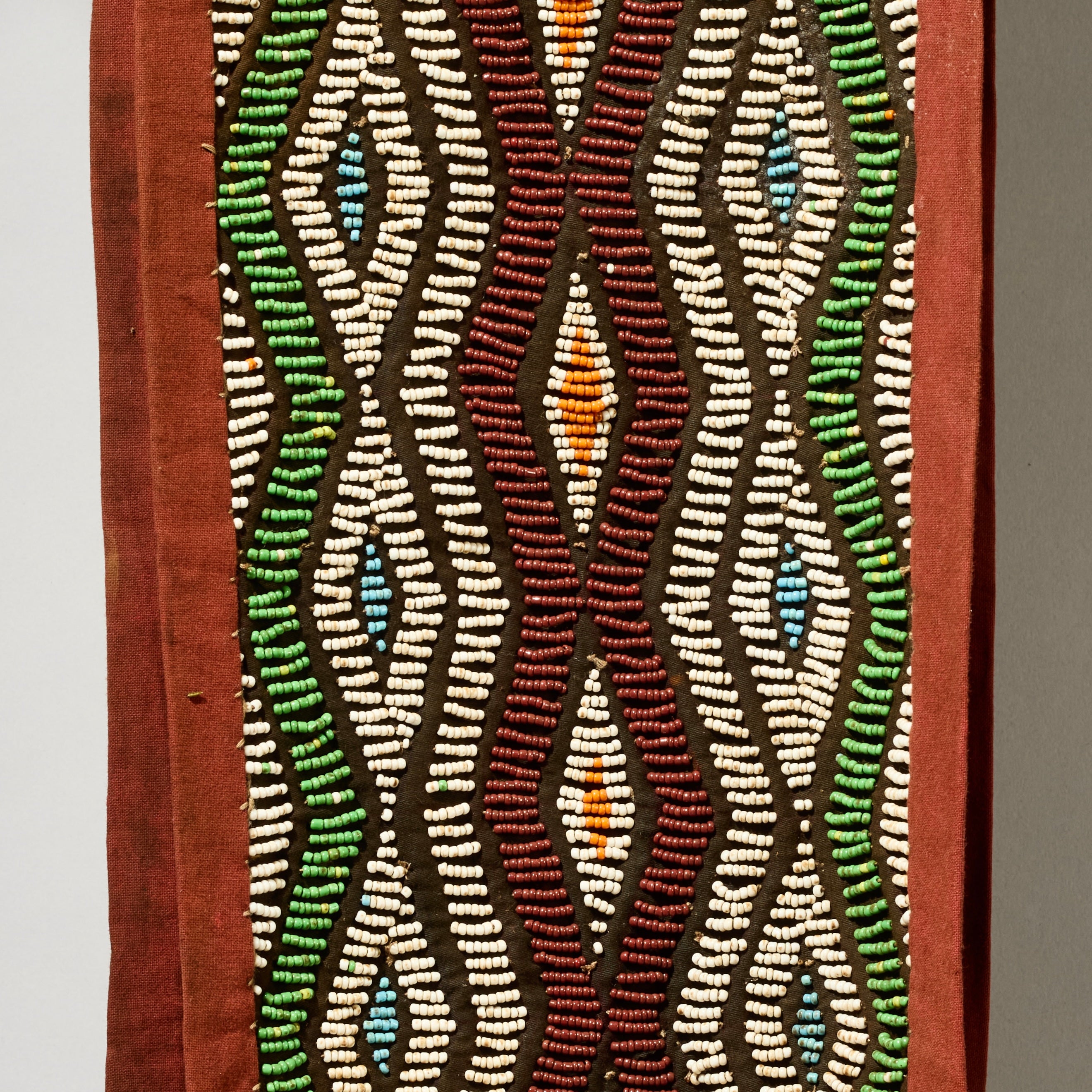 A WONDERFUL GREEN BEADED ELEPHANT MASK, BAMILEKE TRIBE OF CAMEROON ( No 5080)