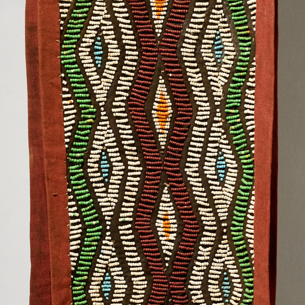 A WONDERFUL GREEN BEADED ELEPHANT MASK, BAMILEKE TRIBE OF CAMEROON ( No 5080)