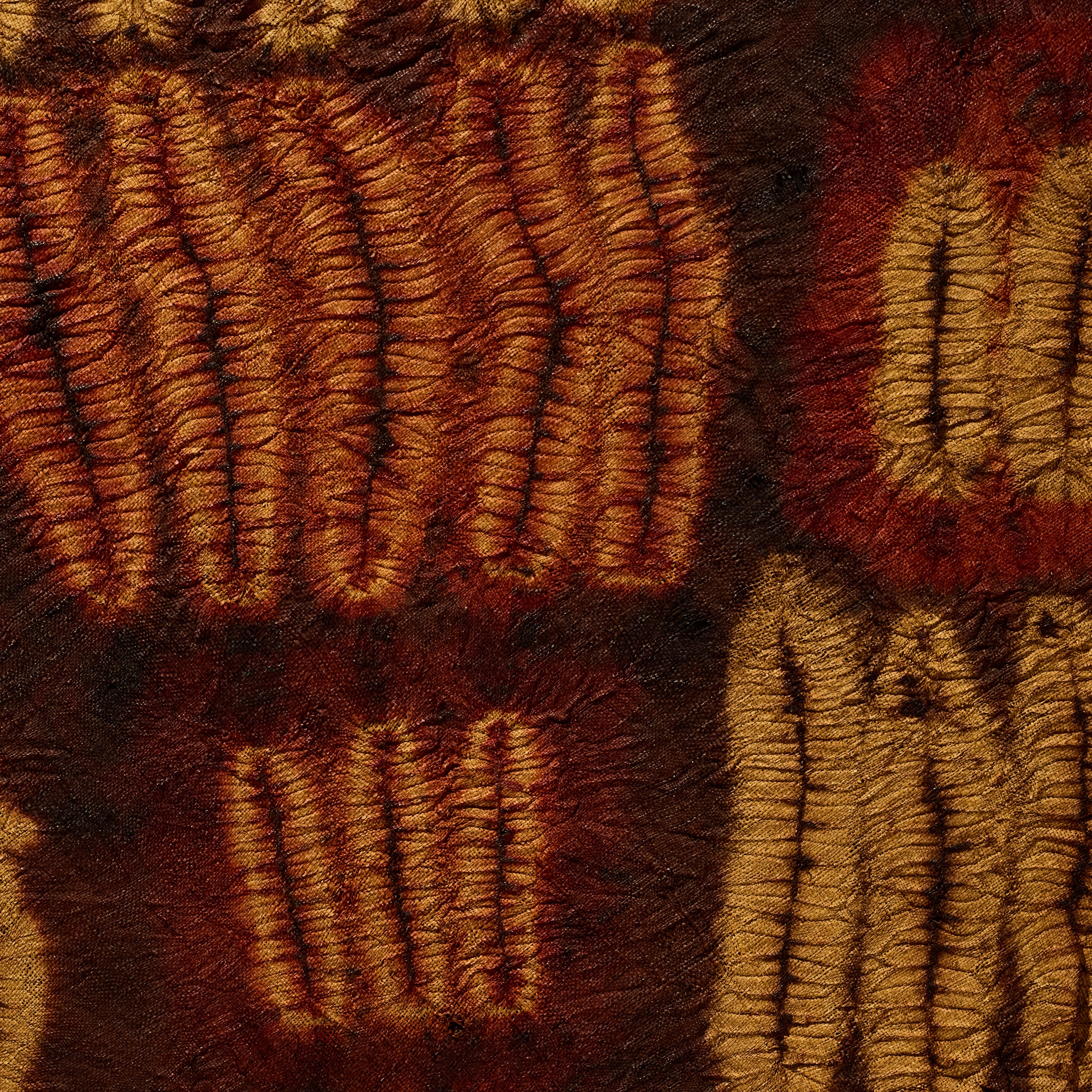 A LARGE RAFFIA CLOTH MOUNTED, DIDA TRIBE IVORY COAST ( No 5100)