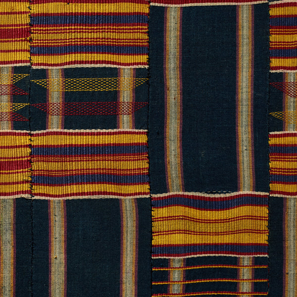 A BOLD MOUNTED CLOTH, EWE TRIBE GHANA ( No 5077)