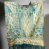 A WELL WORN TUNIC TOP OF NDOP CLOTH, BAMILEKE TRIBE CAMEROON ( No 5105 )