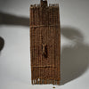 AN EARTHY NATURAL FIBRE SHIELD FROM THE NGOMBE TRIBE OF THE CONGO, EX UK COLLECTION  [ No 5076 )