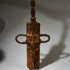 A LEATHER SHEATH KNIFE FROM BAMILEKE TRIBE CAMEROON W.AFRICA ( No 5086 )