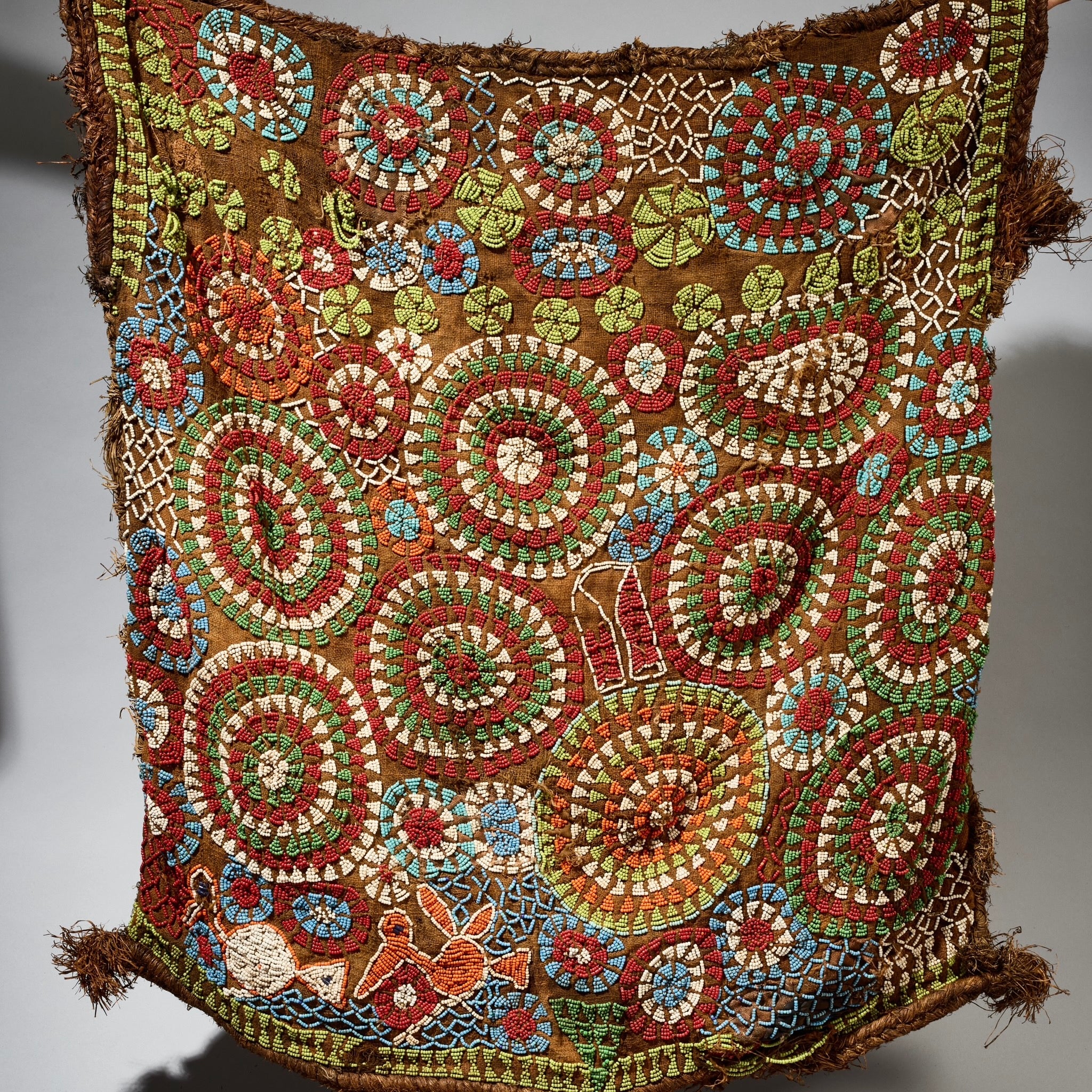 A COSMOLOGICAL BEADED SHIRT FROM THE BAMILEKE TRIBE CAMEROON( No 5114 )