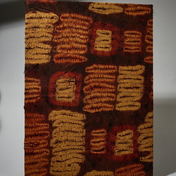 A RARE DIDA TRIBE , PALM LEAF RAFFIA. OUNTED TEXTILE ,  OF  IVORY COAST ( No 5100)