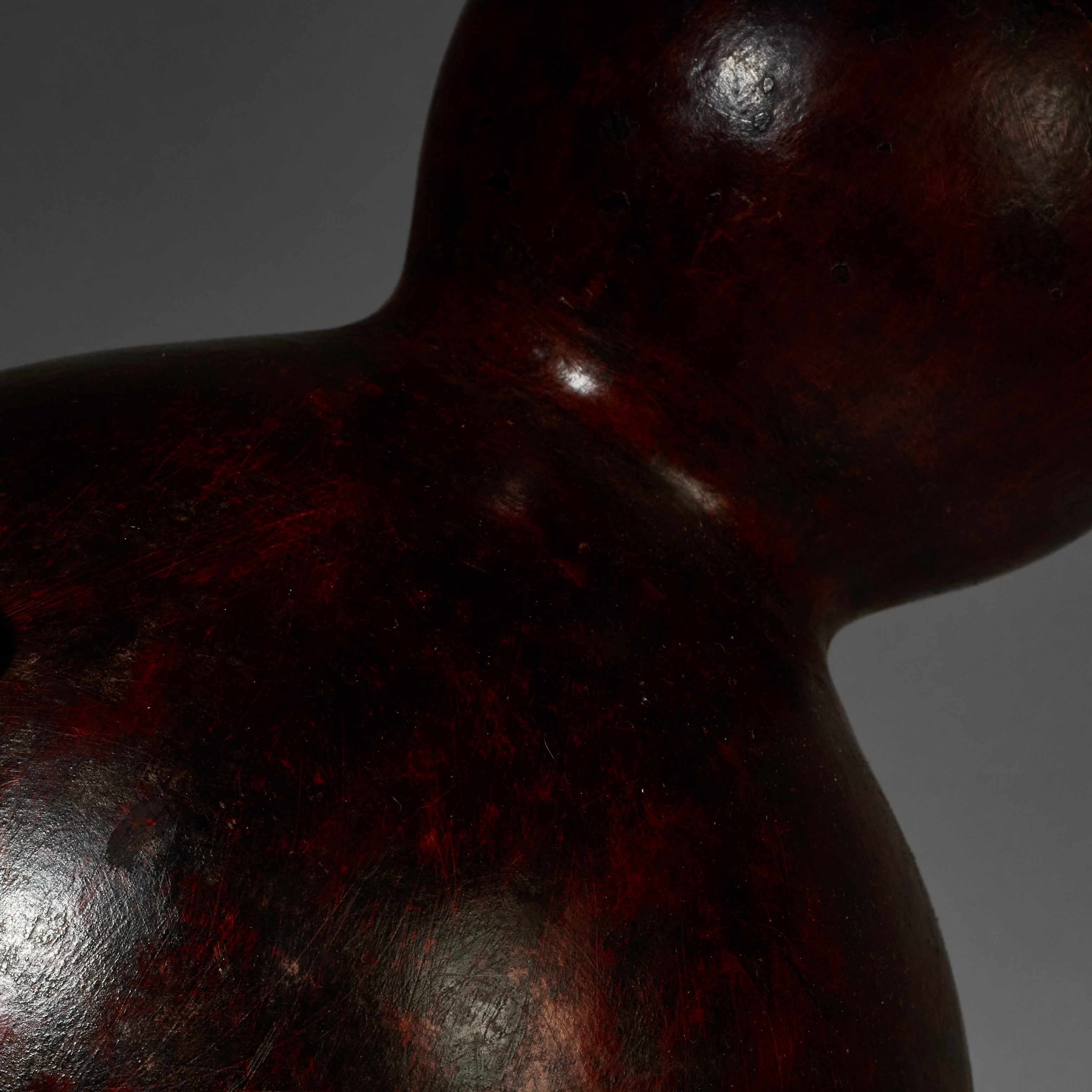 A PLUMP SMALL GOURD VESSEL BURKINA FASO ( No 5137 )