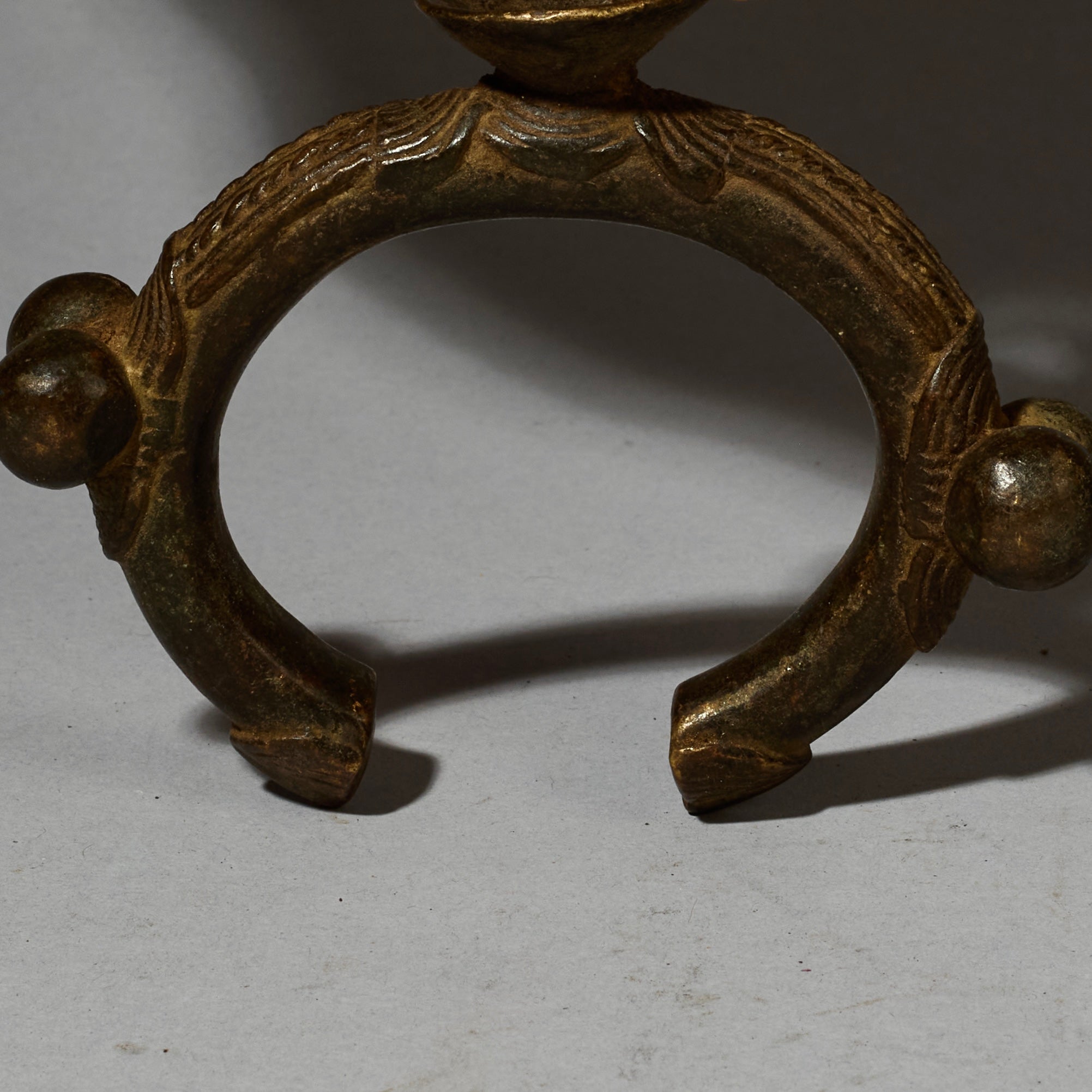 A  BRONZE CURRENY  BRACELET FROM LOBI TRIBE , BURKINA FASO  ( No 5119 )