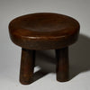 DL A DEEPLY PATINATED GLOSSY PERFECT STOOL , ROUND EDGED, SENUFO OF 9VORY COAST W.AFRICA ( No 5123 )