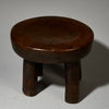 DL A DEEPLY PATINATED GLOSSY PERFECT STOOL , ROUND EDGED, SENUFO OF 9VORY COAST W.AFRICA ( No 5123 )
