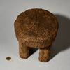 A ROUND EDGED, SMALL CHARACTER STOOL, GURUNSI TRIBE OF BURKINA FASO W.AFRICA ( No 5124 )