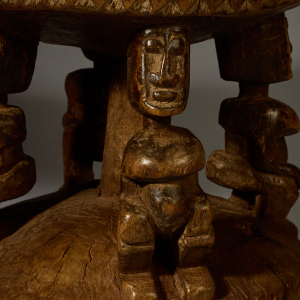A BEAUTIFULLY WEATHERED FIGURATIVE STOOL FROM THE DOGON TRIBE OF MALI WEST AFRICA( No 5175 )