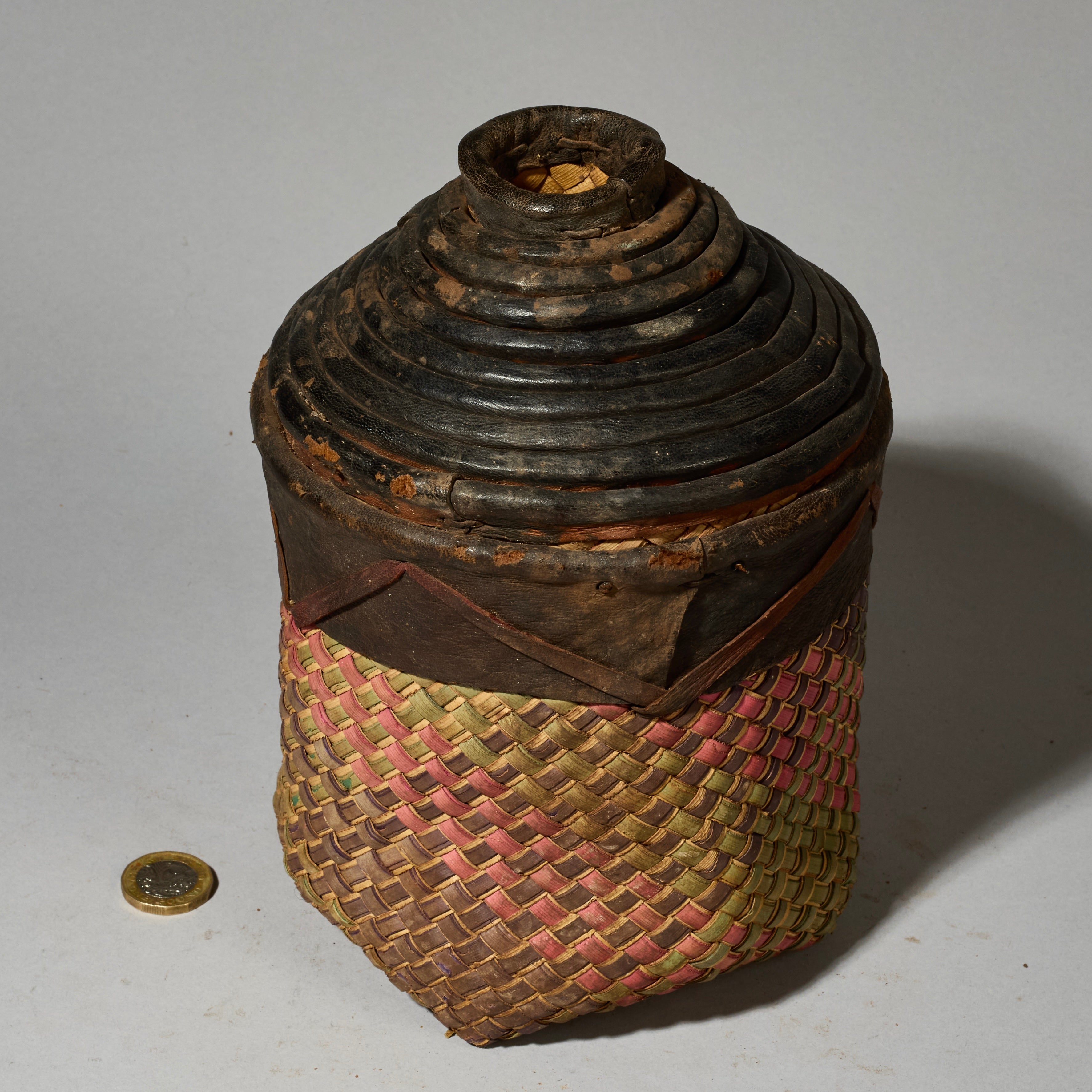 A SET OF NESTED NATURAL FIBRE BASKETS FROM THE TUAREG TRIBE OF THE SAHARA  ( No 5157 )