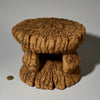 DL A ROUND EDGED, CHARACTER STOOL, GURUNSI TRIBE OF BURKINA FASO W.AFRICA ( No 5122)