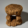 DL A ROUND EDGED, CHARACTER STOOL, GURUNSI TRIBE OF BURKINA FASO W.AFRICA ( No 5122)