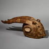 AN UNUSUAL MOSSI TRIBE MASK WITH 3 HORNS FROM BURKINA FASO ( No 1449 )