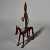 A FABULOUS IRON HORSE + RIDER ALTAR OBJECT, BAMANA TRIBE OF MALI ( No 5147 )