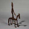 A FABULOUS IRON HORSE + RIDER ALTAR OBJECT, BAMANA TRIBE OF MALI ( No 5147 )